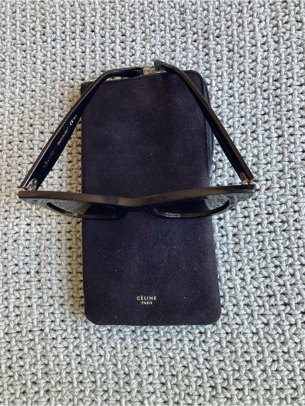 Celine Black Sunglasses with Dark Gray Lenses